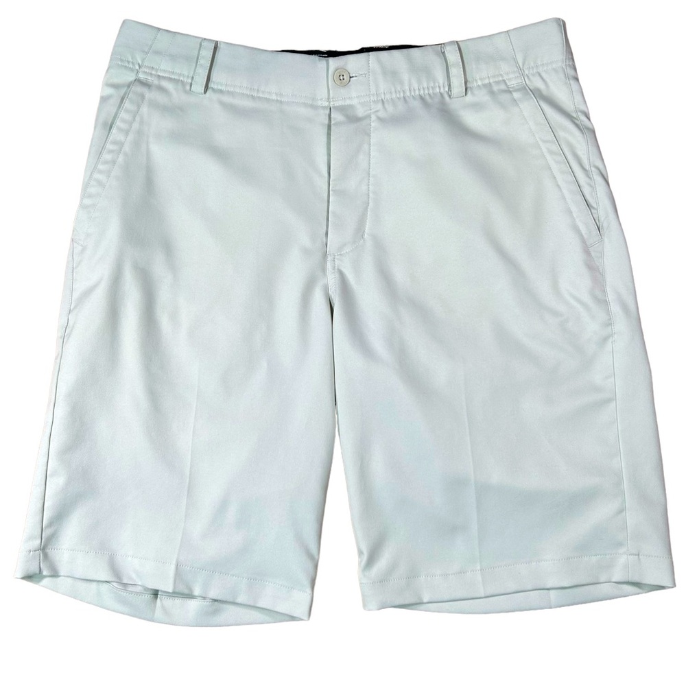 Nike Beige Men’s Golf Shorts nonslip waistband and tethered pockets Size 32